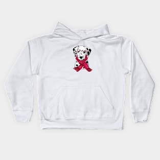 Dalmatian with scarf Kids Hoodie